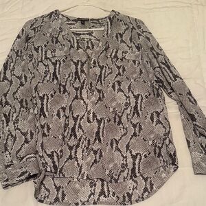 Express Gray Snake Print Blouse
